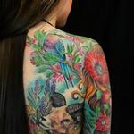 Nature Goddess half back/full sleeve Tattoo Design Thumbnail